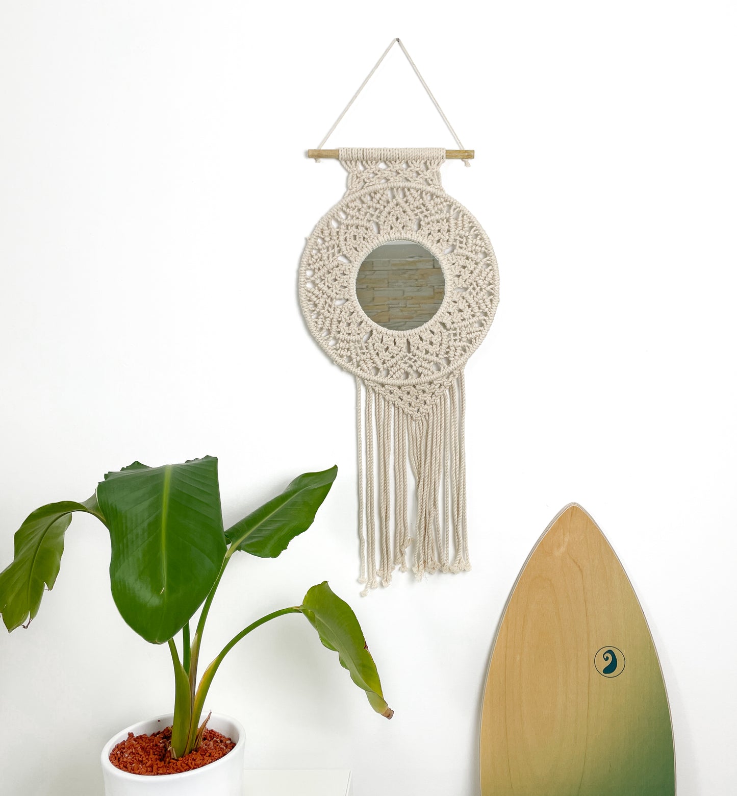 Belize Macrame Mirror